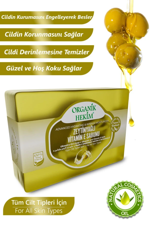 Zeytinyağlı E Vitamini Bitkisel Değerli Yağ Vegan Sabunu 140 gram