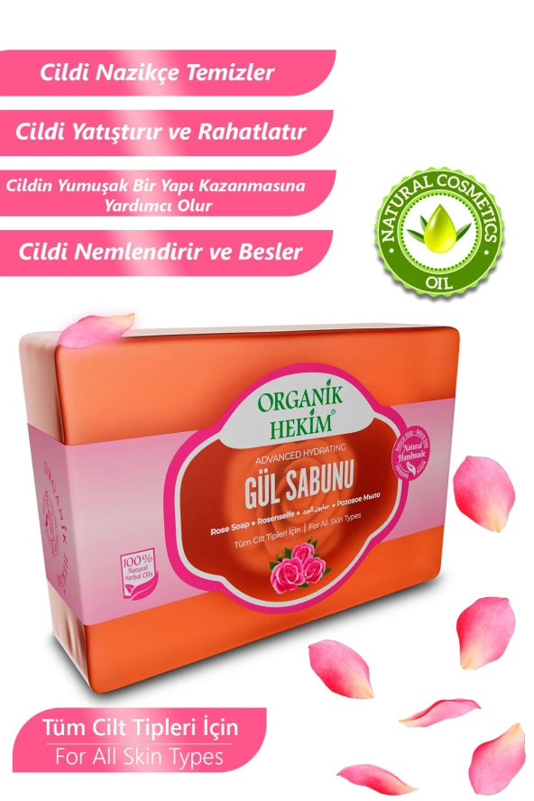 Gül Doğal Yüz Ve Vücut Sabunu 140 gr