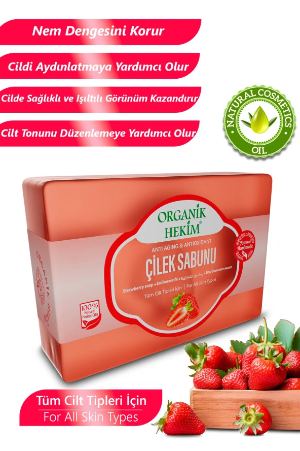 Çilek Cilt Tonu Eşitleyici Sabunu 140 gram