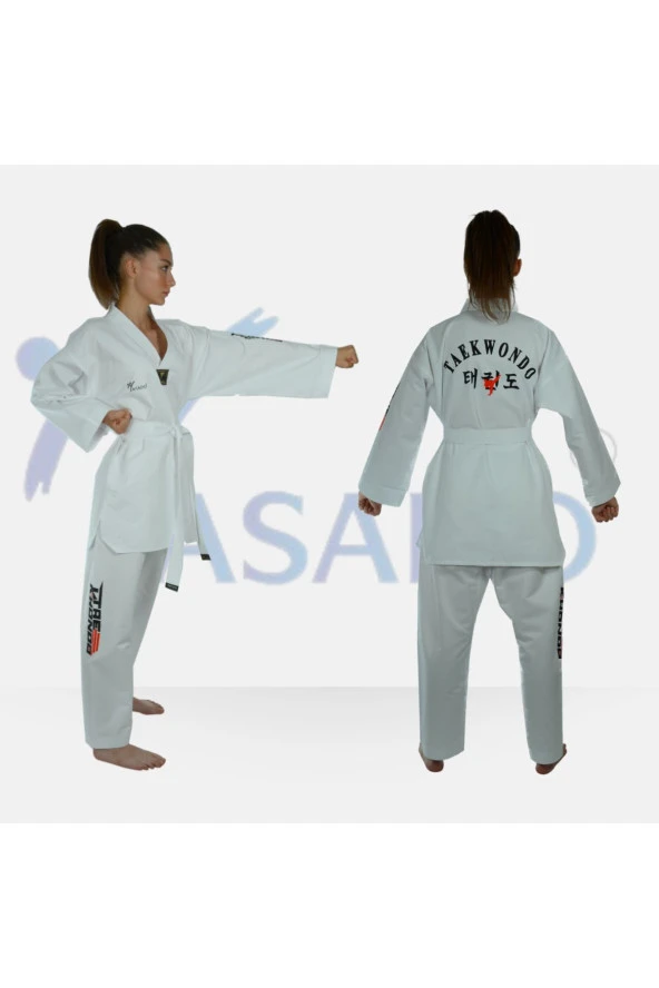 Taekwondo/Tekvando Acemi Elbise Kıyafeti Dobok Beyaz Yaka