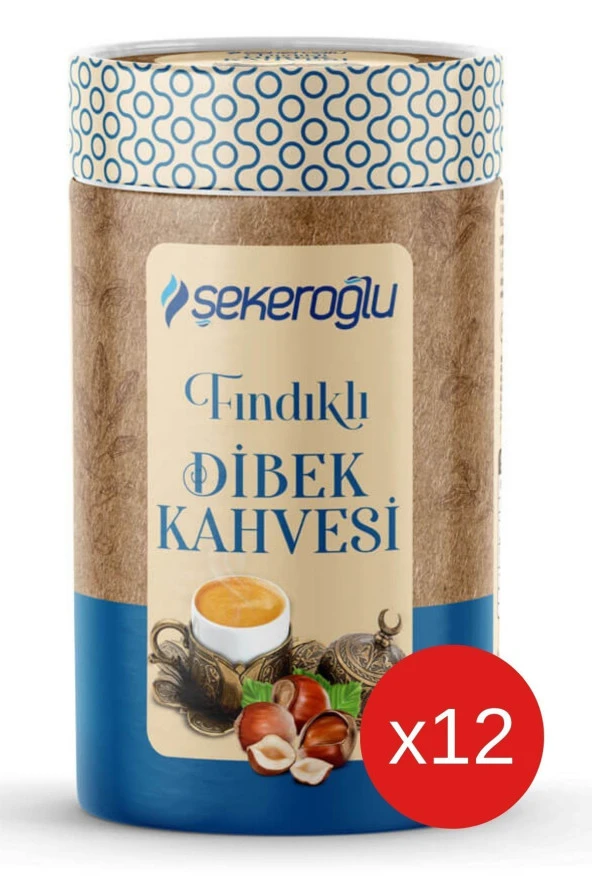 Şekeroğlu Fındıklı Dibek Kahvesi 200 gr Silindir ( 12 Adet )