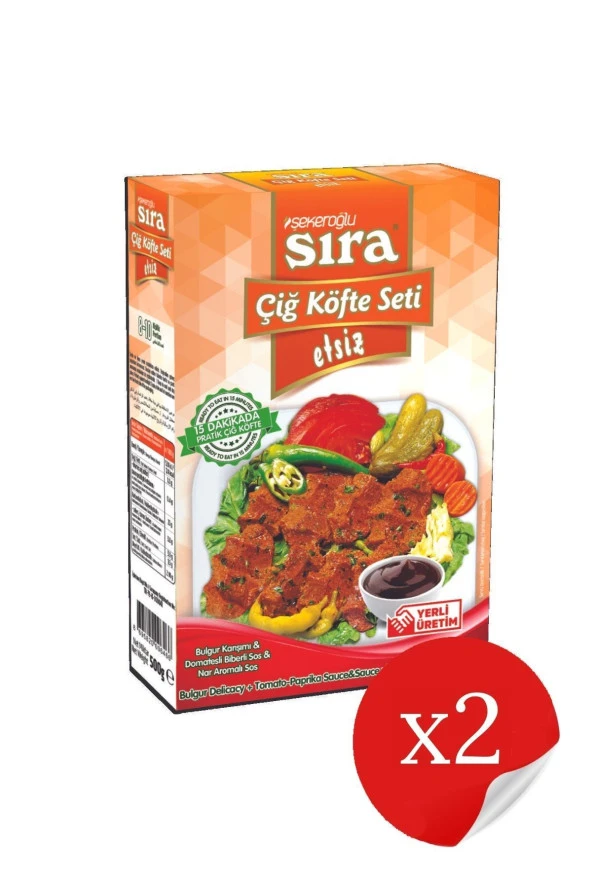 Sıra Etsiz Çiğ Köfte Set 500gr (2 Paket)