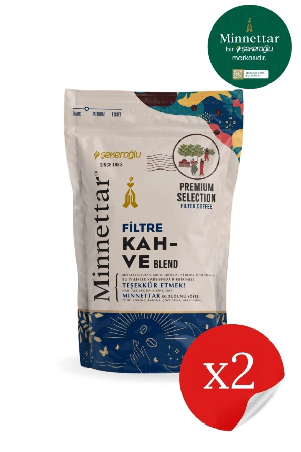 Minnettar Filtre Kahve 2 x 165 gr ( 2 PAKET )