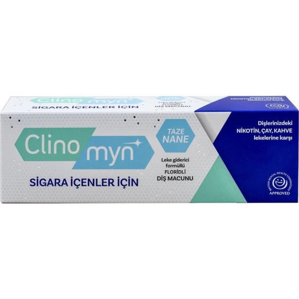 Clinomyn Sigara İçenler için Beyazlatıcı Florürlü Diş Macunu 75 ml