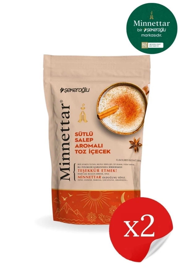 Şekeroğlu Minnettar Sütlü Salep 2 X 200 gr ( 2 Paket )