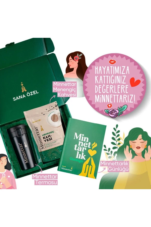 Şekeroğlu Minnettar Hediye Seti ( 1 Adet Termos 1 Adet Minnettar Menengiç Kahve 165 gr 1 Günlük ) - 3