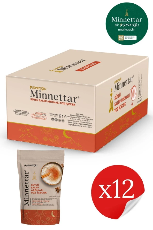 Minnettar Sütlü Salep 12 X 200 gr ( 12 Paket ) - 2