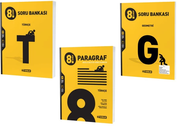 Hız Lgs 2024 8. Sınıf Türkçe + Geometri + Türkçe Paragraf Soru Seti 3 Kitap