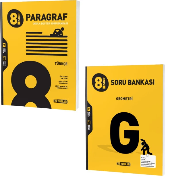Hız Lgs 2024 8. Sınıf Paragraf + Geometri Soru Bankası 2 Kitap