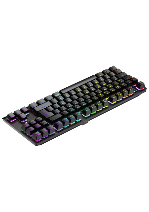 GamePower Eva 7 60M Mekanik Kablolu, 2.4GHz, Bluetooth, 3 Mod Blue Switch Türkçe Q 88 Tuş USB RGB Gaming Klavye - 5