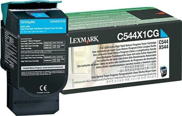 Lexmark C544X1CG Orjinal Mavi Toner C-544  X-544  X546