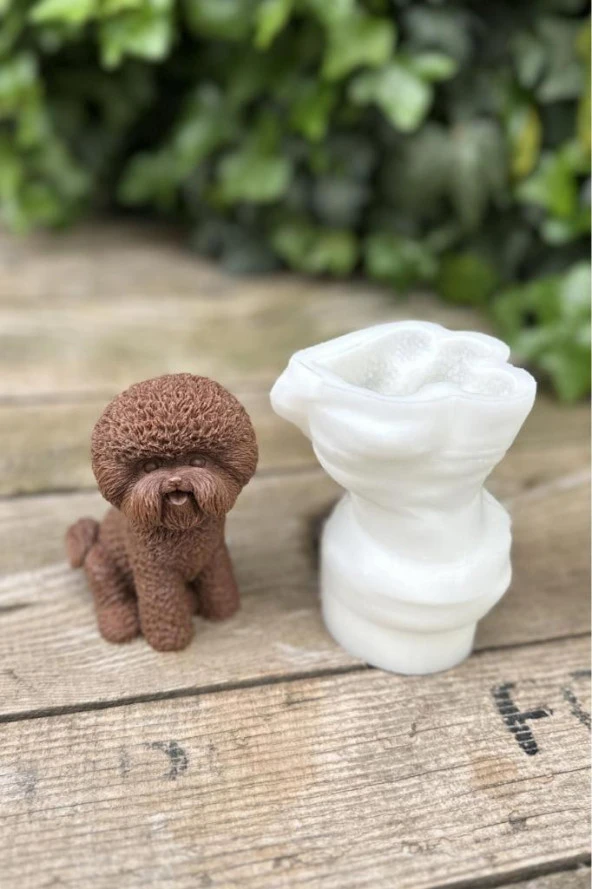 Poodle Köpek Mum Kalıbı (SİLİKON) (1 ADET) - Resim 7