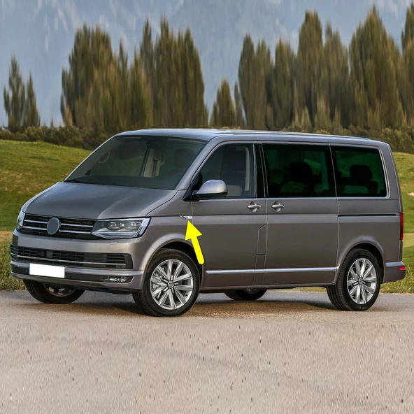 VW Transporter 2016-19 Sol Ön Çamurluk Sinyal Lambası Krom 7E0949101A