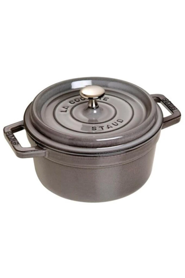 Staub Döküm Tencere Yuvarlak Gri 20 cm 405093040