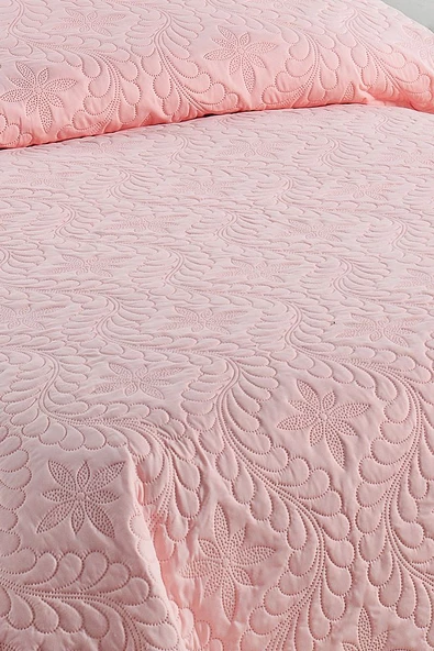 Ivy Pudra Çift Kişilik Microfiber Kapitone Yatak Örtüsü - 3