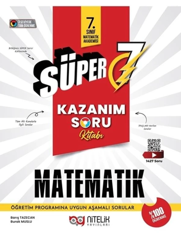 NİTELİK 7.SINIF SÜPER MATEMATİK KAZANIM SORU KİTABI *YENİ* ürün görseli