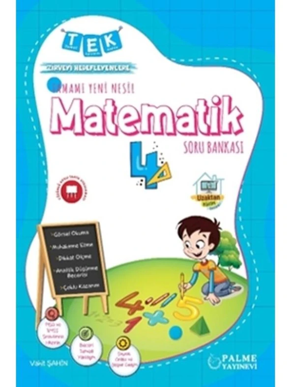 PALME 4.SINIF TEK İLKOKUL MATEMATİK SORU KİTABI YENİ NESİL
