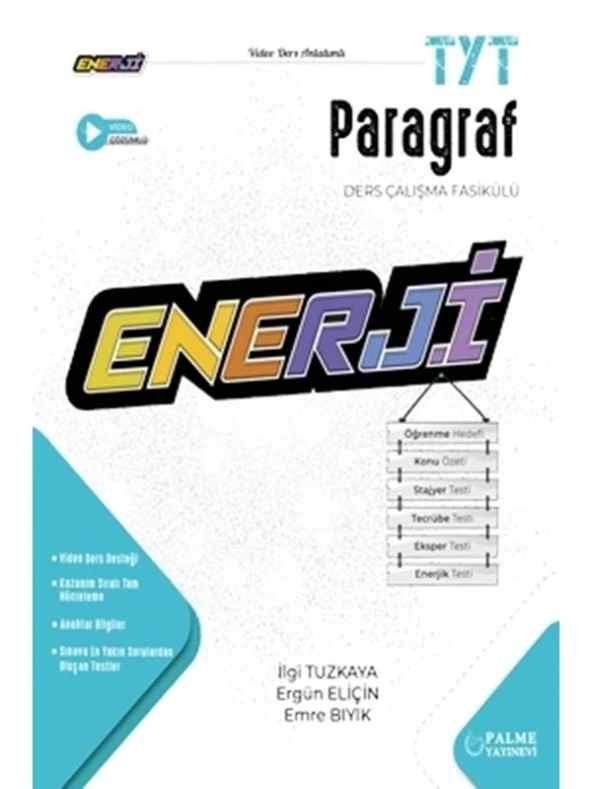 PALME YKS TYT ENERJİ PARAGRAF DERS ÇALIŞMA FASİKÜLÜ
