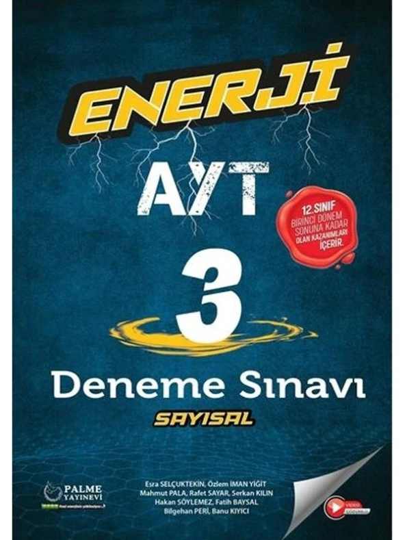 PALME YKS AYT ENERJİ 3 SAYISAL DENEME SINAVI 1.DÖNEM