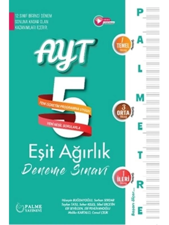 PALME YKS AYT 5 DENEME SINAVI EŞİT AĞIRLIK PALMETRE 1.DÖNEM