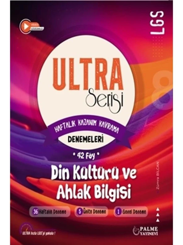 PALME 8.SINIF ULTRA SERİSİ DİN KÜLTÜRÜ VE AHLAK BİLGİSİ DENEMELERİ