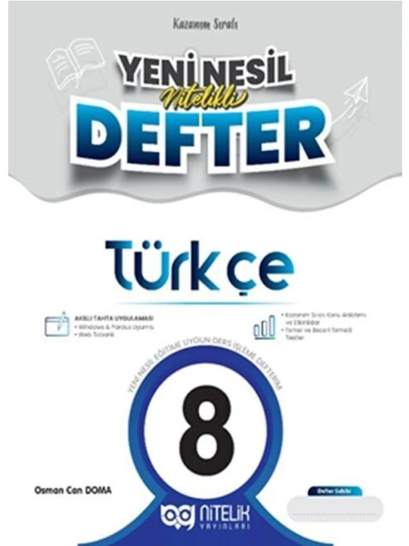 NİTELİK 8.SINIF TÜRKÇE YENİ NESİL DEFTER - NİTELİK YAYINLAR