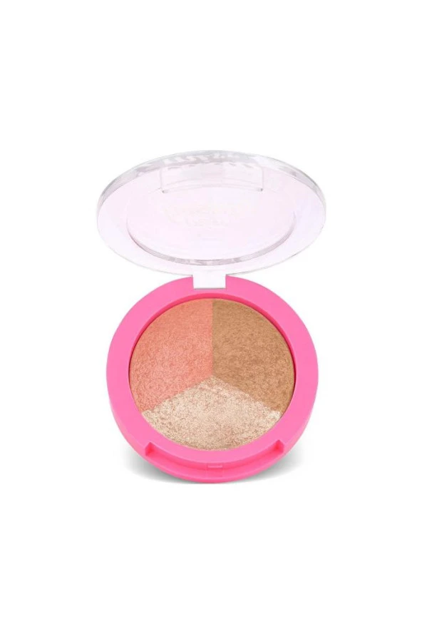 Golden Rose Miss Beauty Glow Baked Trio-glow Baked Trio - Allık&bronzlaştırıcı&aydınlatıcı