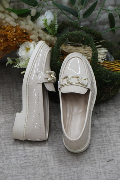 Fort 034-228 Ten Rugan Toka Detaylı Rahat Loafer Kadın Ayakkabı - 6