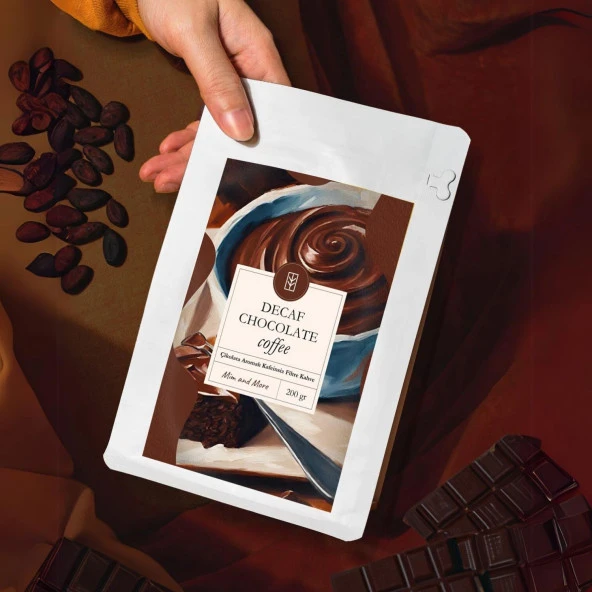 Mim and More Decaf Chocolate Coffee Çikolata Aromalı Kafeinsiz Filtre Kahve 200 Gr - 2