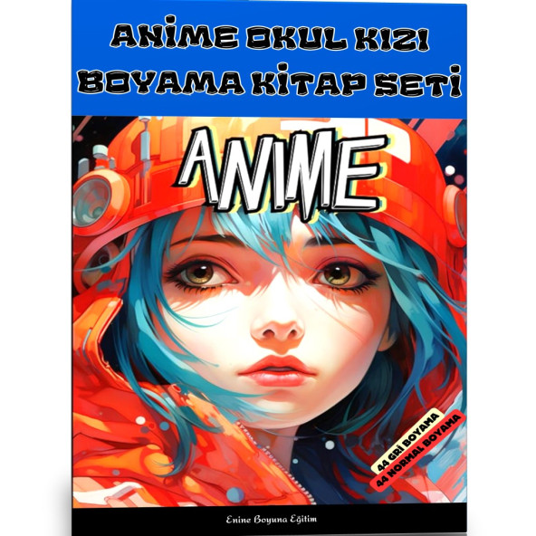 Anime Okul Kızı Boyama Kitap Seti (2 Kitap)