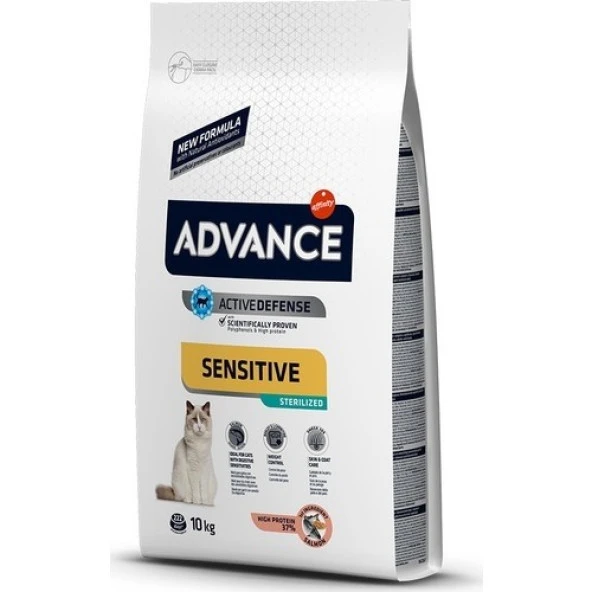 Advance Sensitive Somonlu Kısırlaştırılmış Kedi Maması 10kg