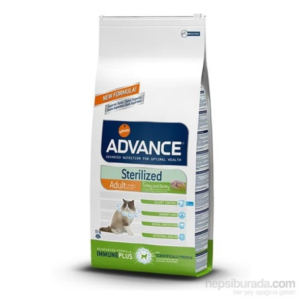 Advance Cat Sterilized Hindili Kısırlaştırılmış Kedi Maması 15 Kg ürün görseli
