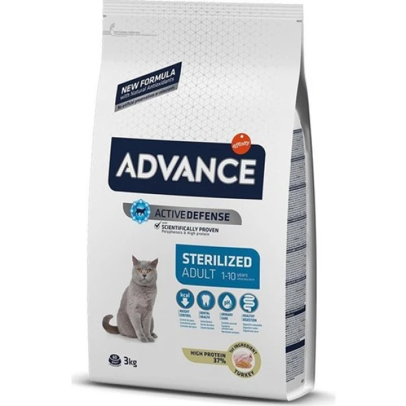 Advance Hindili Kısırlaştırılmış Kedi Maması 3kg