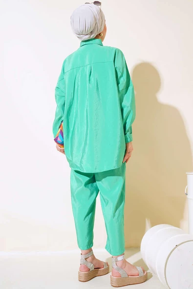 Oversize Tunikli İkili Takım Yeşil - 3