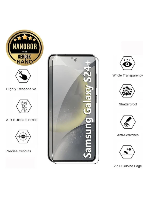 Samsung Galaxy S24 Plus Nano Ekran Koruyucu Kırılmaz Cam - İnce ve Esnek