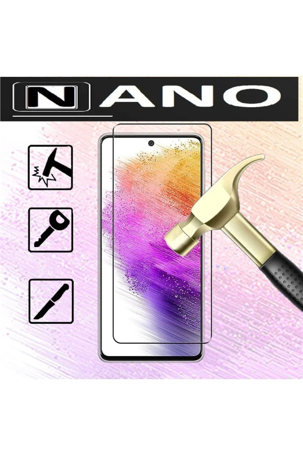 Samsung Galaxy A73 Tam Kaplayan 5d Nano Ekran Koruyucu Kırılmaz Cam - K2