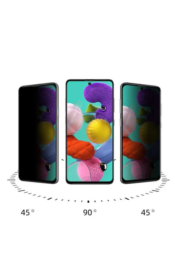 Samsung Galaxy M31s Uyumlu Tam Kapatan Hayalet Ekran Koruyucu Gizli Cam