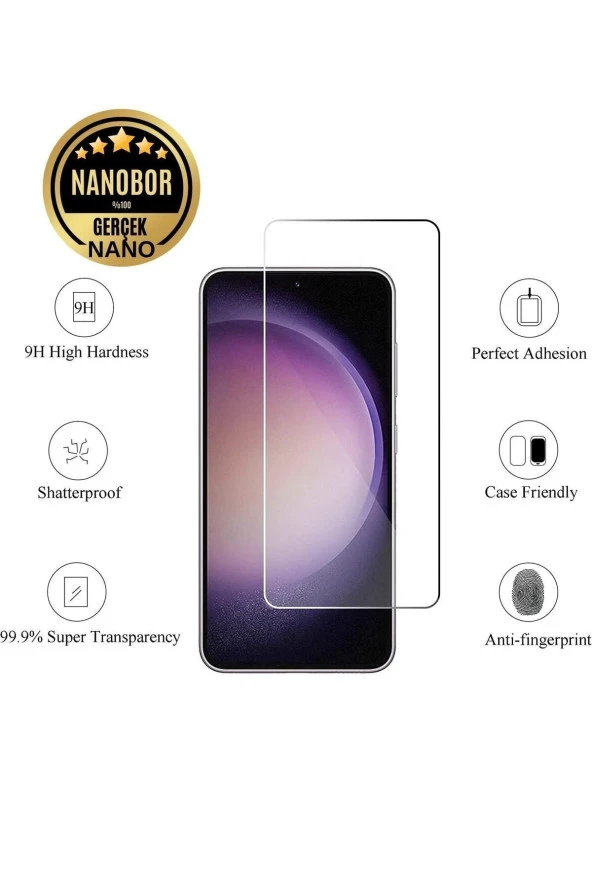 Samsung Galaxy S23 Plus Nano Ekran Koruyucu Kırılmaz Cam - Extra Şeffaf - Extra İnce