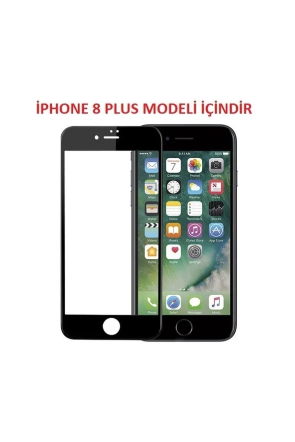 Iphone 8 Plus Kavisli Tam Kaplayan 9d Ekran Koruyucu Film
