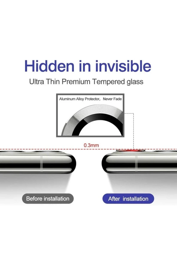 Apple Iphone 12 Pro Max Kamera Koruyucu Lens - Hd Kalite - 3
