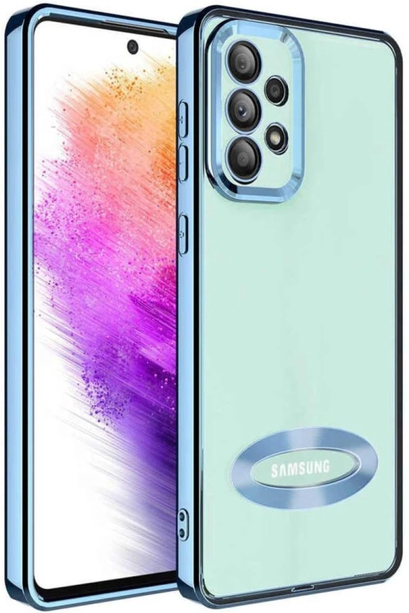 Samsung Galaxy A73 Kamera Korumalı Logo Gösteren Kılıf Kapak