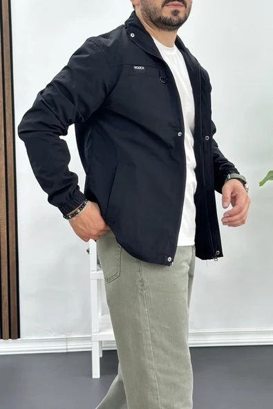 Erkek Regular Krinkıl Kumaş Mevsimlik Ceket Siyah Edw082 - Resim 3