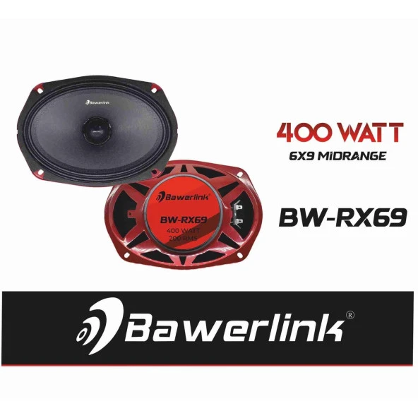 Bawerlink Bw-rx69 Deprem Serisi Oval Kurşun Göbek 6x9 Oto Midrange Hoparlör Çifti 800w-400w Rms - 4