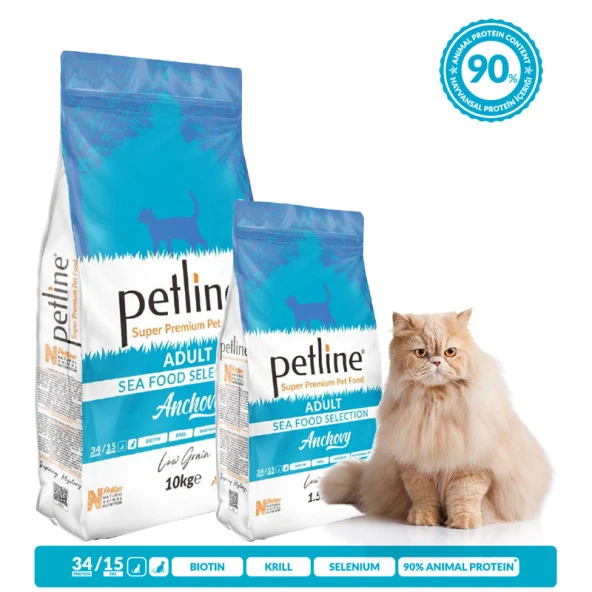 Petline Anchovy Hamsili Yetişkin Kedi Maması 10 Kg