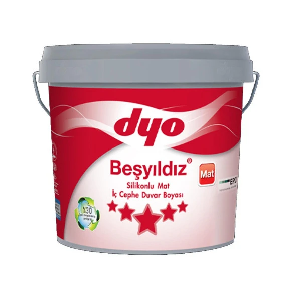 Dyo Beşyıldız Silikonlu Mat İç Cephe Boyası 0142 Kartepe 10 Kg