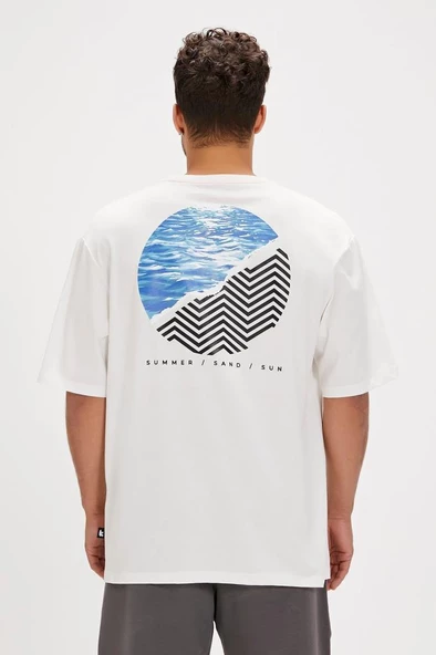 Bad Bear SAND T-SHIRT OS OFF-WHITE Erkek Tişört Beyaz S-XXL - 4