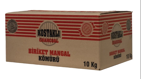 Kostaklı Briket Mangal Kömürü 10 Kg Kısa Kesilmiş - 3