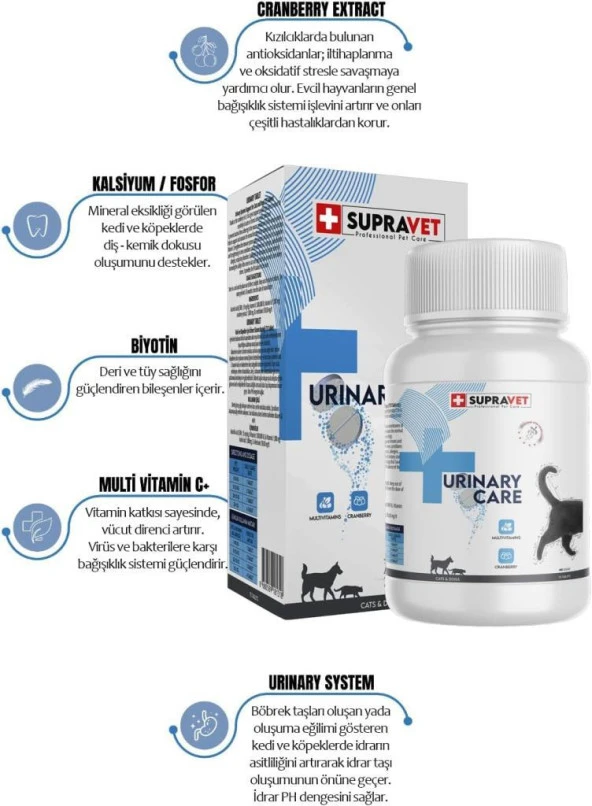 Supravet Urinary Care Multi Vitamin Cranberry 75 Tablet - 3
