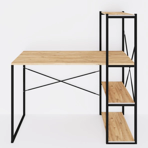 Eportatif Kitaplıklı Çalışma Masası Bilgisayar Ofis Masası 1003 - 5