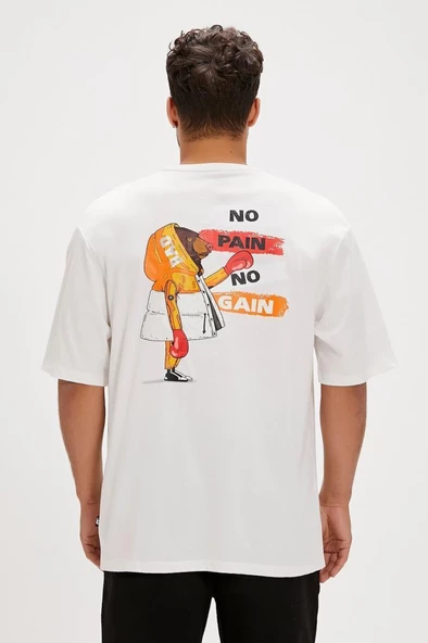 Bad Bear GAIN T-SHIRT OS OFF-WHITE Erkek Tişört Beyaz S-XXL - 4